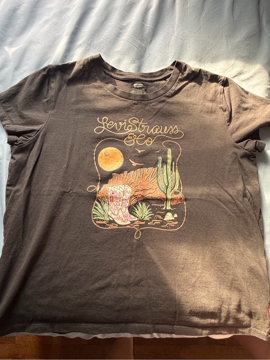 Levi's Tops - Levi's Brown Desert Graphic Tee with Cactus & Boot Design